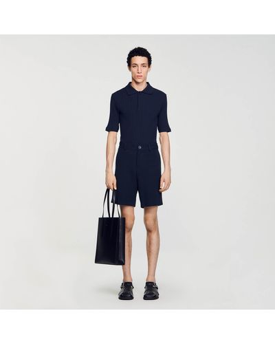 Sandro Cotton Shorts - Blue