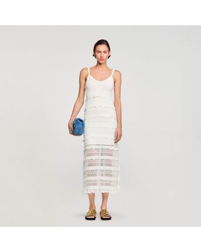Sandro Knit Maxi Dress - White