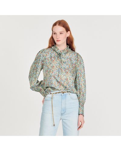 Sandro Flowing Blouse With Liberty Flower Print - Multicolour