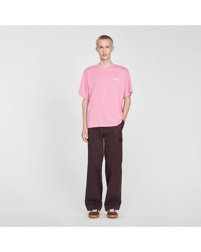Sandro Cotton T-Shirt - Pink