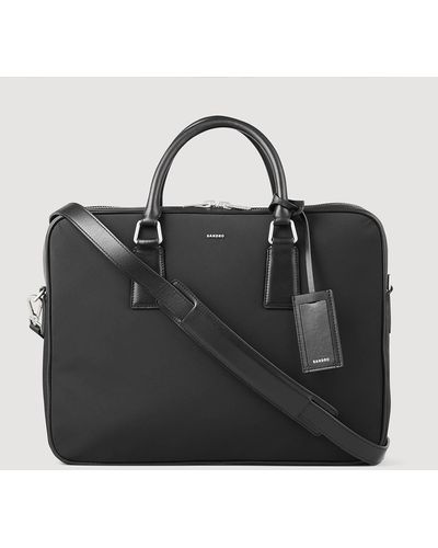 Sandro Grand briefcase en nylon - Noir