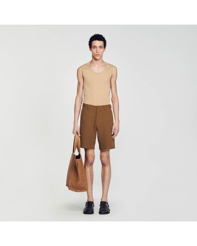 Sandro Cotton Shorts - Natural