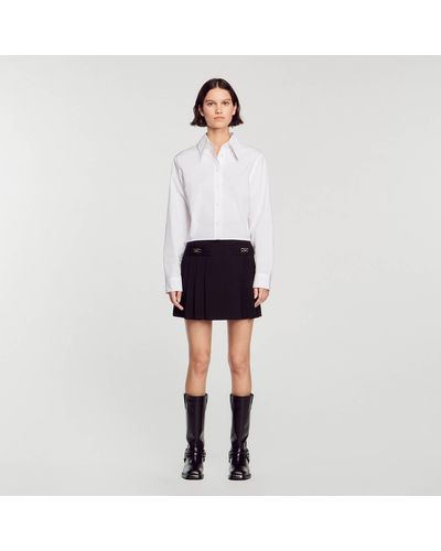 Sandro Rebeca Pleated Mini Skirt - Black