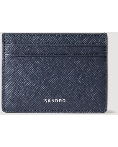 Sandro Leather Card Holder - Blue