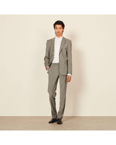 Sandro Stretch Suit Trousers - Natural