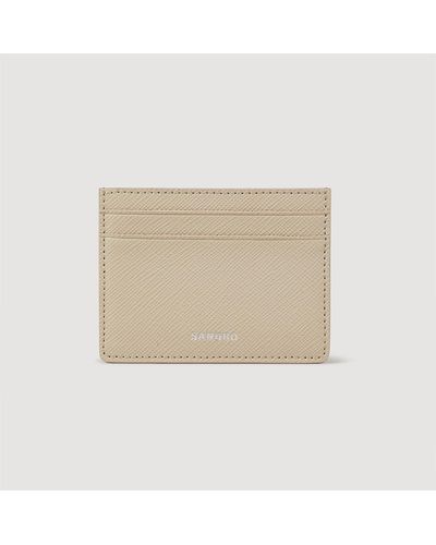 Sandro Leather Card Holder - Natural