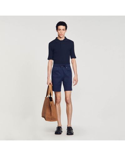 Sandro Cotton Shorts - Blue