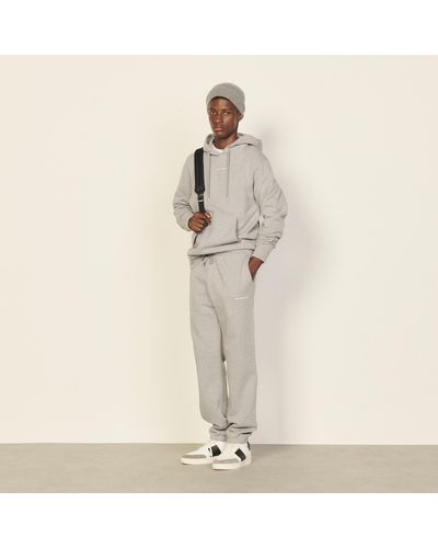 Sandro Joggers With Paris Embroidery - Natural
