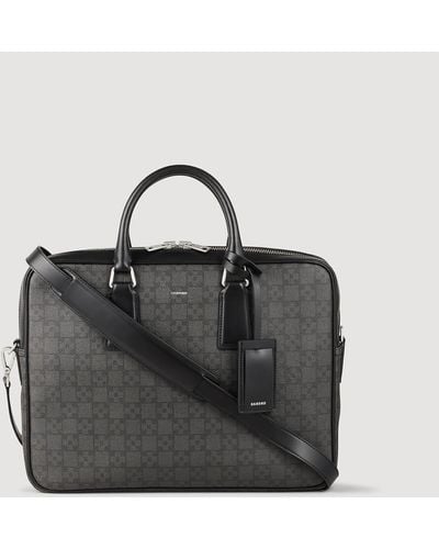 Sandro Grand briefcase square cross - Noir