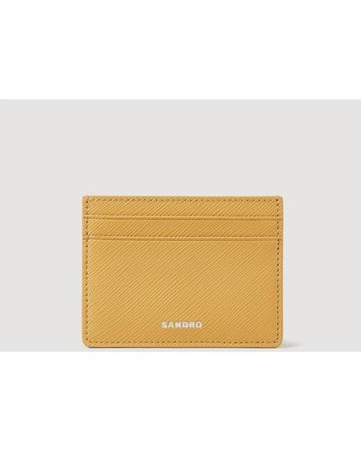 Sandro Leather Card Holder - Natural