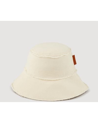 Sandro Cotton Canvas Bucket Hat - Natural