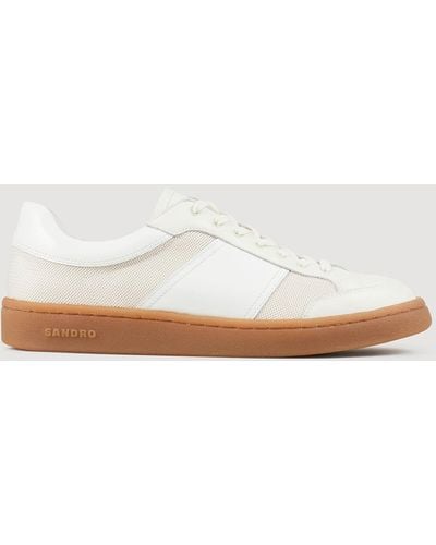 Sandro Leather Trainers - White
