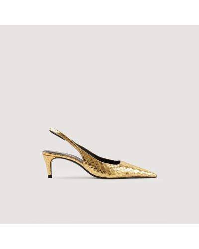 Sandro Slingback Court Shoes - Metallic