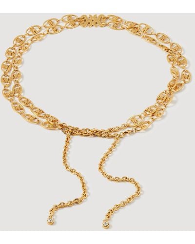 Sandro Double Chain Jewellery Belt - Metallic