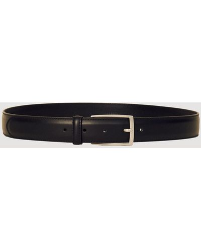 Sandro Smooth Leather Belt - Black