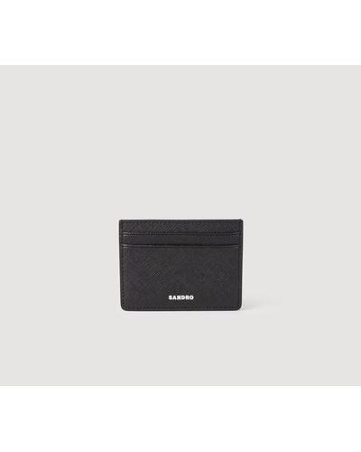 Sandro Leather Card Holder - Black