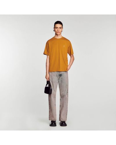 Sandro Oversized T-Shirt - Orange
