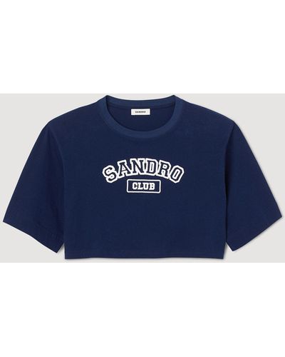 Sandro Tee-shirt court - Bleu