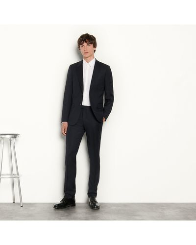 Sandro Virgin Wool Suit Trousers - Black