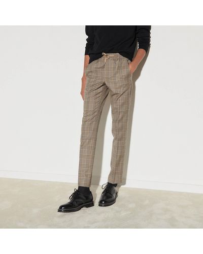 Sandro Checked Trousers - Brown