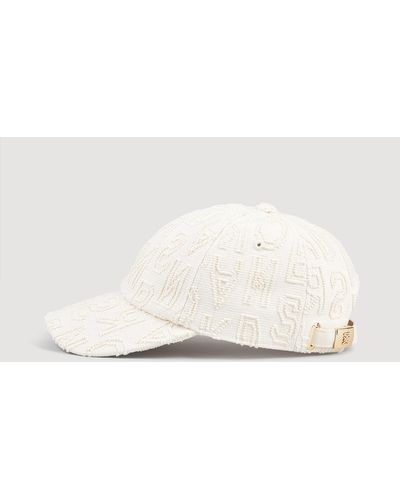 Sandro Cloth Cap With Embroidered Letters - White