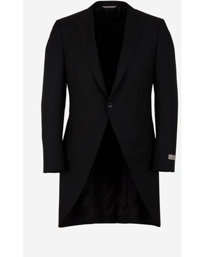 Canali Wool Morning Suit - Black