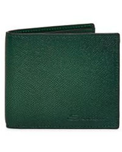 Santoni Saffiano Leather Wallet - Green