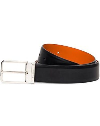 Santoni Polished Leather Adjustable Belt - Multicolor