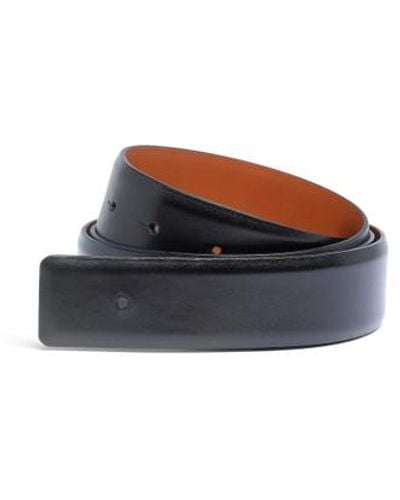 Santoni Leather Belt Strap - Blue
