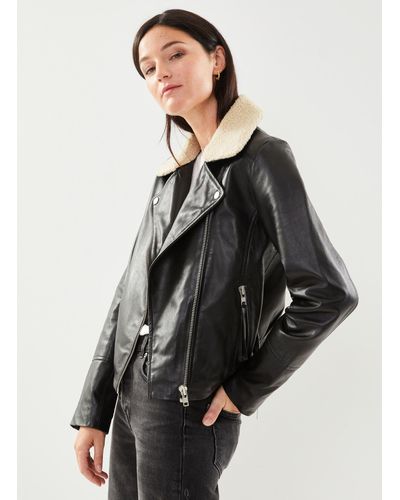 Vila Vikatla L/S Leather Jacket - Grau