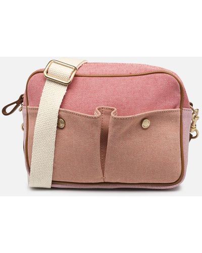 Vanessa Bruno Camera Bag Multipoches En Toile De Coton Denim Recyclé - Pink
