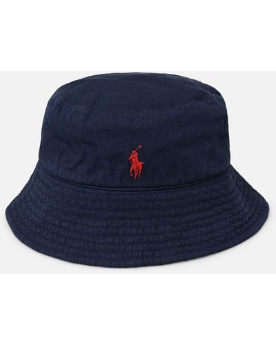 Polo Ralph Lauren Linen Bucket-Hat-Bucket - Blau