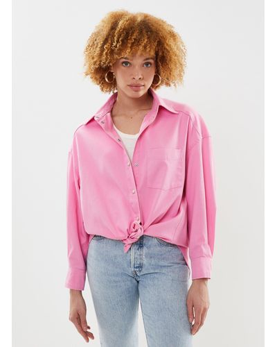 Object Objdaniella Denim Shirt 120 - Pink