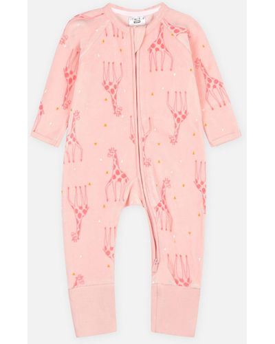 DIM Pyjama Bébé Velours - Unitaire - Pink