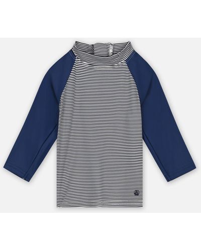 Petit Bateau Bashi - T-Shirt ches Longues Anti-UV en Polyamise Recyclé - Bébé Garçon - Blau