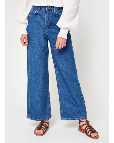 NA-KD High Waist Cropped Jeans N - Blau