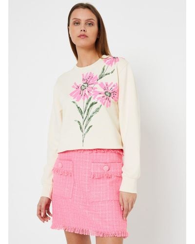 Essentiel Antwerp Delilah Fringed Miniskirt - Pink