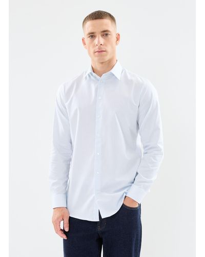 SELECTED SLHSLIMNATHAN-STRIPE SHIRT LS NOOS - Weiß