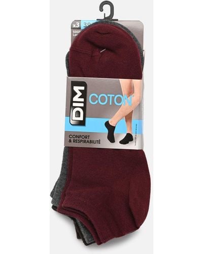 DIM Socquettes Courtes Coton X3 - Mehrfarbig