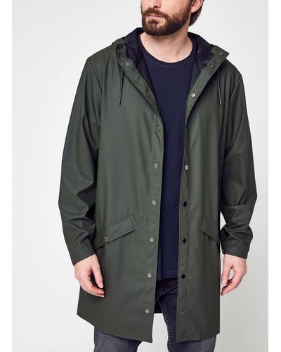 Rains Long Jacket W3 - e M - Grau