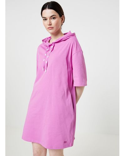 UGG W KASSEY HOODED T SHIRT DRESS - Pink