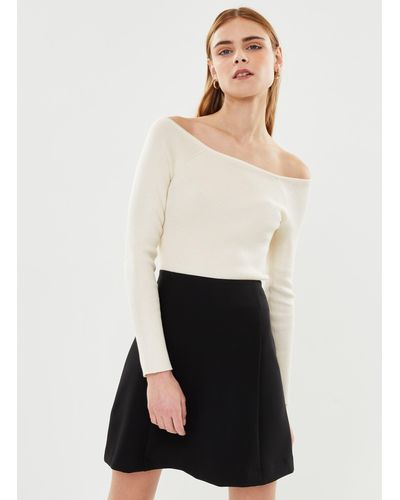 Noisy May Nmjaz Ls Offshoulder Knit Top Fwd Lab 2 - Weiß