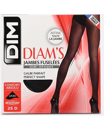 DIM Semi Opaque Sender Legs Tight Diams 25D Noir - Rot