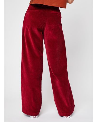 Knowledge Cotton POSEY loose corduroy pant - Rot