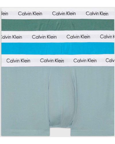 Calvin Klein Packung mit 3 Herren-Boxershorts, Schwarz, Weiß und Heather - Mehrfarbig