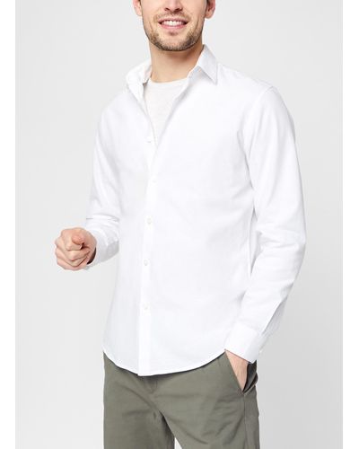 SELECTED Slhslimnew-Linen Shirt Ls W Noos - Weiß