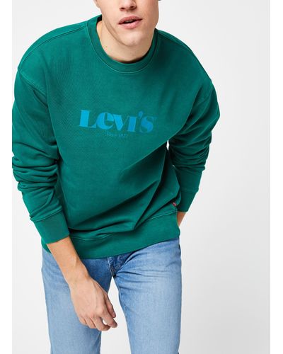 Levi's RELAXED T2 GRAPHIC CREW - Grün