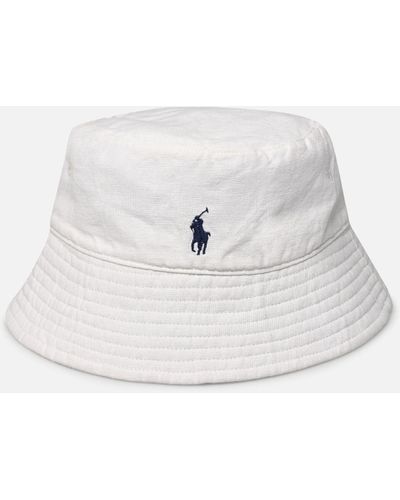 Polo Ralph Lauren Linen Bucket-Hat-Bucket - Weiß