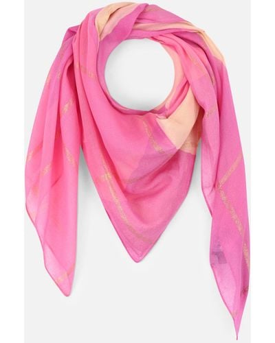 Pieces PCTASSELO LONG SCARF WITH LUREX KAC FC - Pink