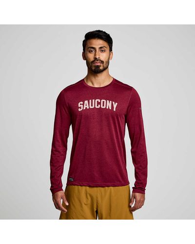 Saucony Stopwatch Graphic Long Sleeve - Red